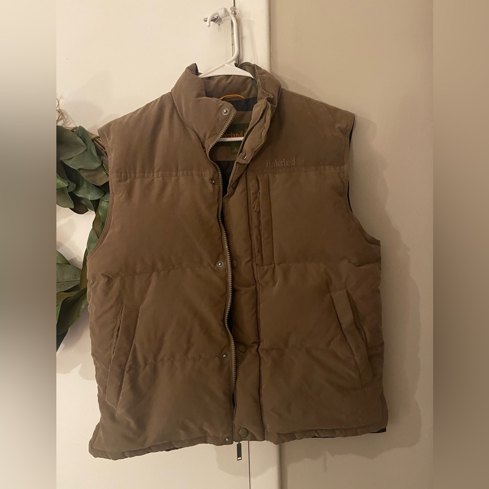 Timberland Men's Tan Quilted Vest